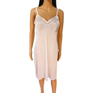 Vintage Full Slip White Lace Trim 38 Tall